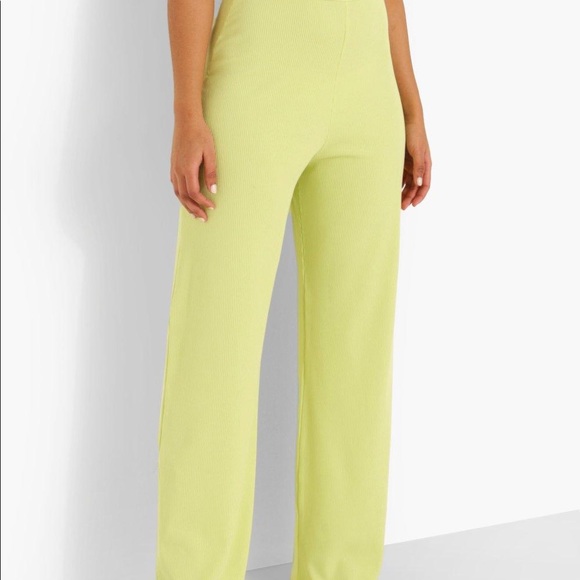 𝙱𝚘𝚘𝚑𝚘𝚘 | Ribbed Wide Leg Pants - Picture 1 of 4